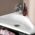 Lave-mains d'angle SKINO noir avec vasque résine