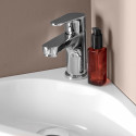 Lave-mains d'angle SKINO noir avec vasque résine