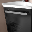 Lave-mains d'angle SKINO noir avec vasque résine