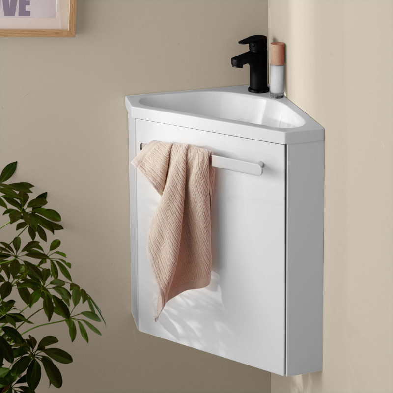 PACK LAVE MAIN SKINO BLANC + ROBINET NOIR