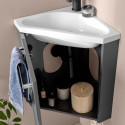 Lave-mains SKINO Gris Anthracite + Robinet Noir