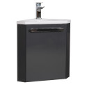 Lave-mains SKINO Gris Anthracite + Robinet Noir