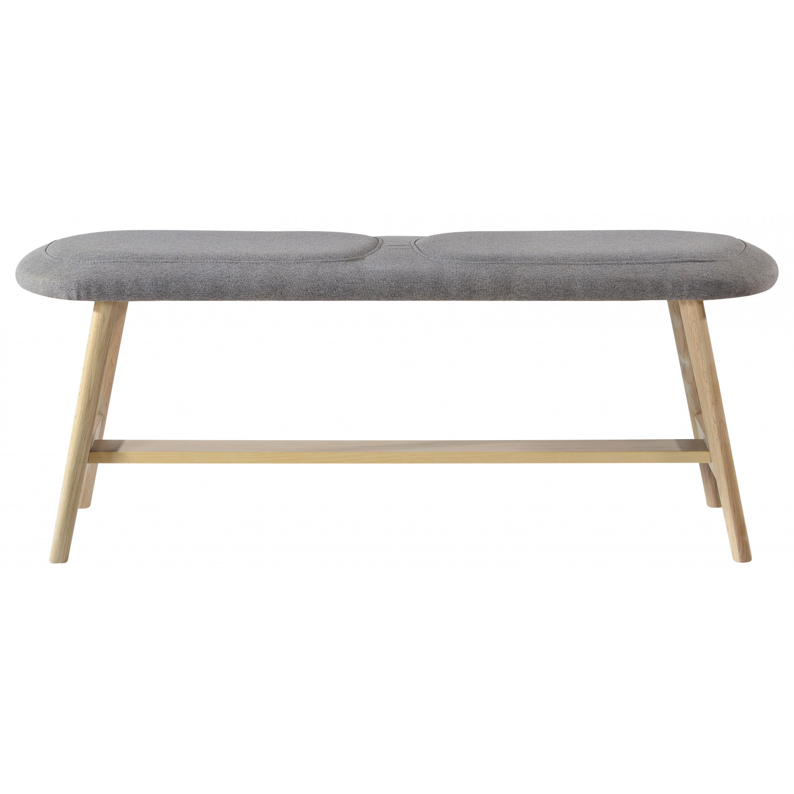Banc d'Entrée Chêne Naturel avec Assise en Tissu L120 x H46 x P35 cm OTELO
