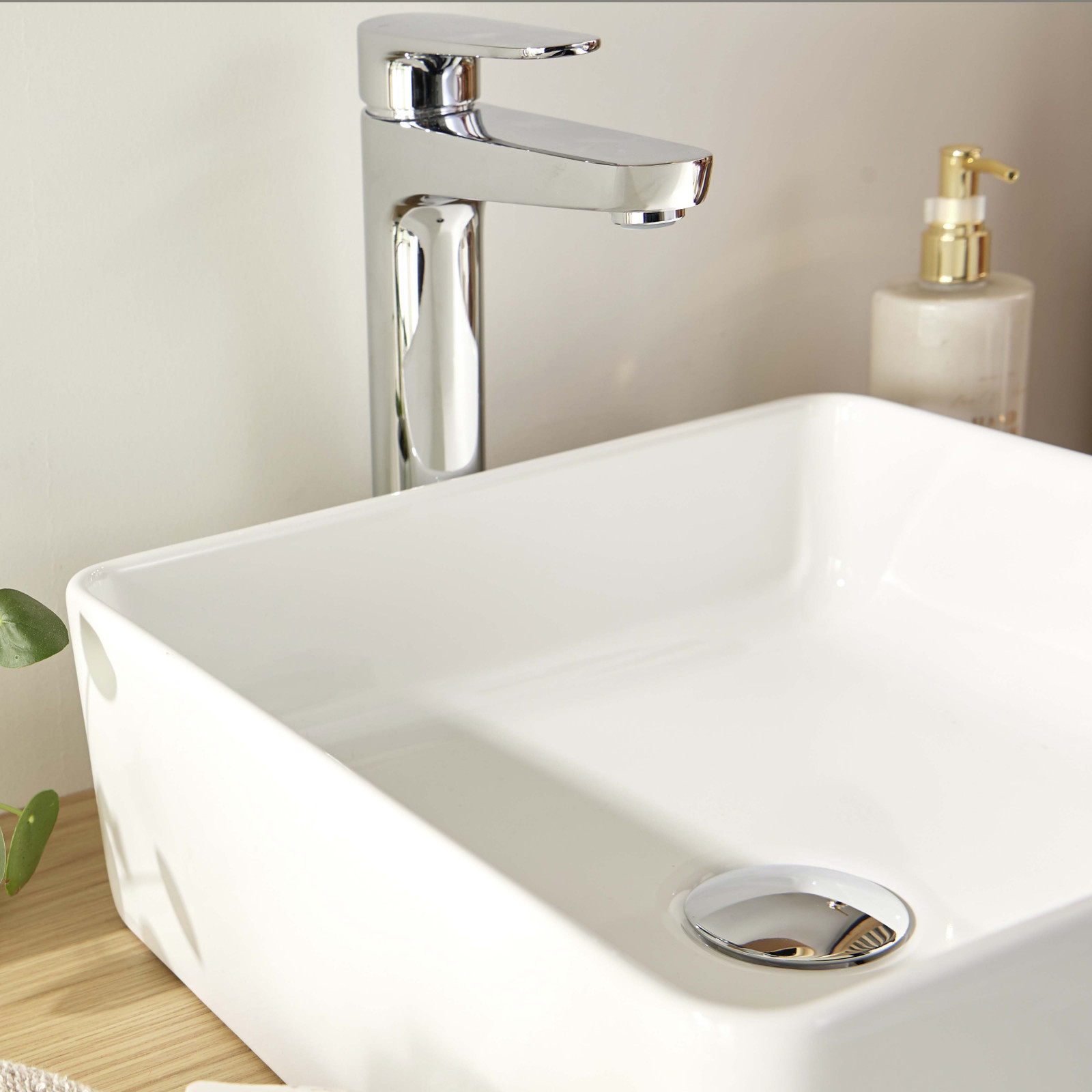 Meuble de salle de bain 120 cm avec vasques blanches carrées ATOLL