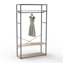 Portants Vêtements en Bois et Métal - Lot de 3 - JUNE