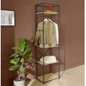 Portant Vêtements en Bois et Métal L50 x H200cm JUNE