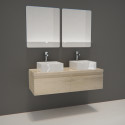 Meuble de salle de bain 2 vasques et 2 miroirs WILL