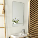 Miroir de salle de bain tablette blanche L40 cm SIMONA