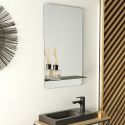 Miroir de salle de bain tablette noire L40 cm SIMONA