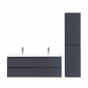 ENSEMBLE MSDB SORRENTO 120CM GRIS ANTHRACITE + COLONNE GRIS ANTHRACITE