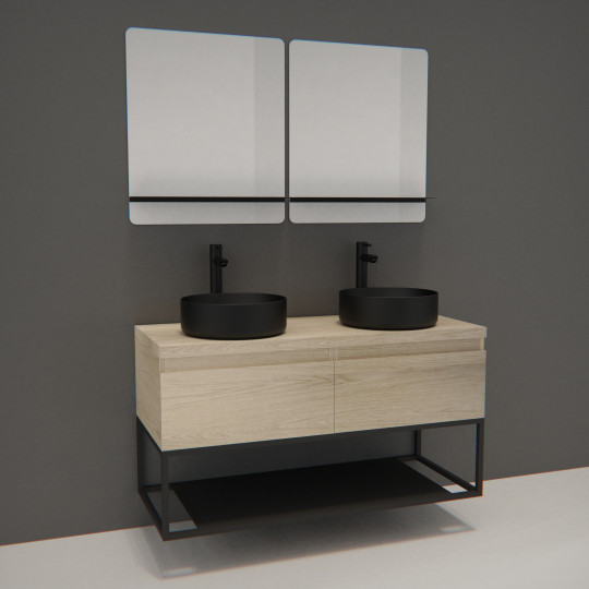 Meuble de salle de bain avec vasques et miroirs WILL