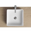 Vasque carrée à poser en céramique bicolore 36 cm FINE