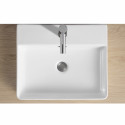 Vasque rectangulaire à poser en céramique blanche 50 x 42 cm WISSANT