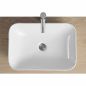 Vasque rectangulaire à encastrer en céramique blanche 53 x 37 cm THEODOR