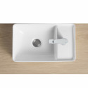 Vasque rectangulaire à poser en céramique blanche 43 x 26.5 cm PYKA