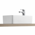 Vasque rectangulaire à poser en céramique blanche 43 x 26.5 cm PYKA