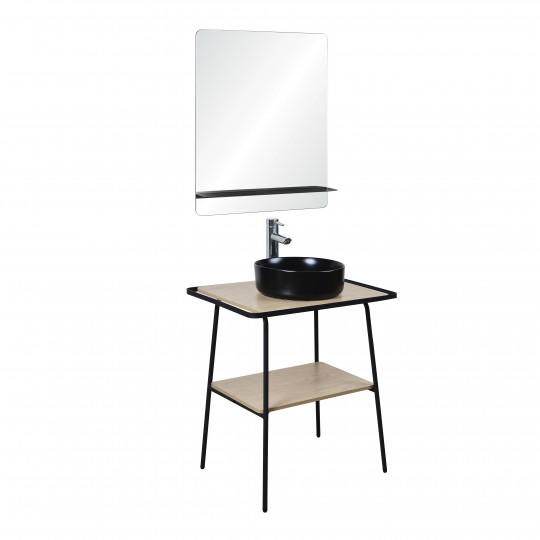 Meuble de salle de bain 70 cm LANKA avec miroir et vasque