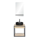 Meuble de salle de bain 50 cm NOTTO avec miroir et vasque