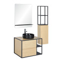 Meuble de salle de bain 70 cm EDISSON avec colonne, miroir et vasque
