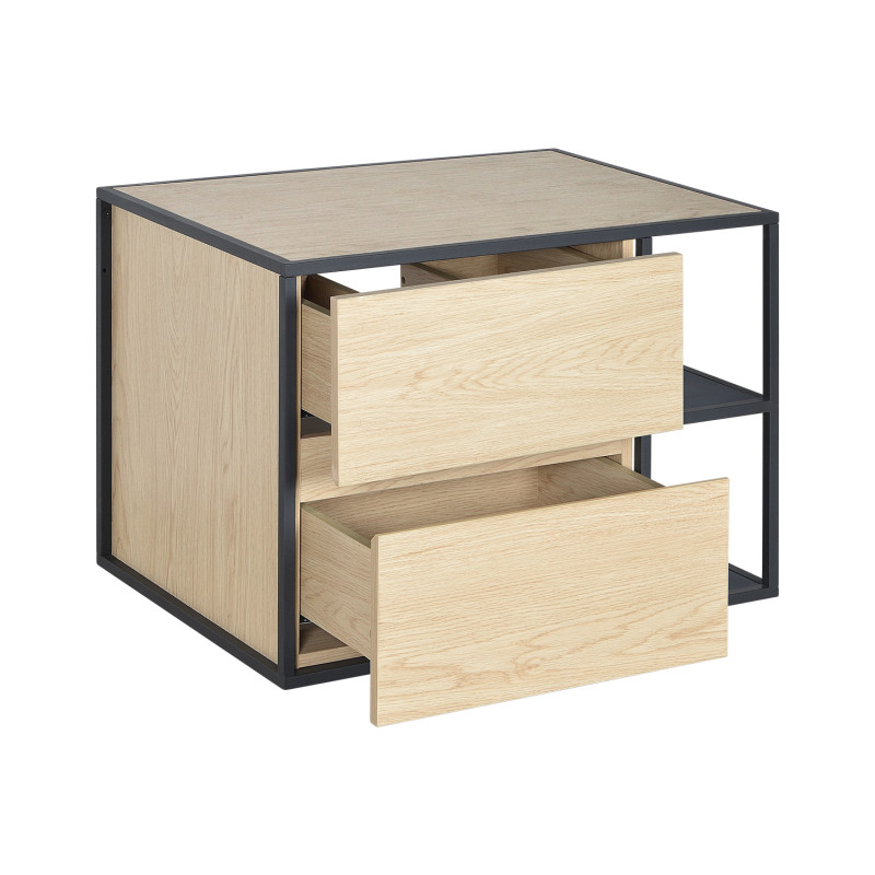 Meuble de salle de bain 70 cm EDISSON avec colonne, miroir et vasque