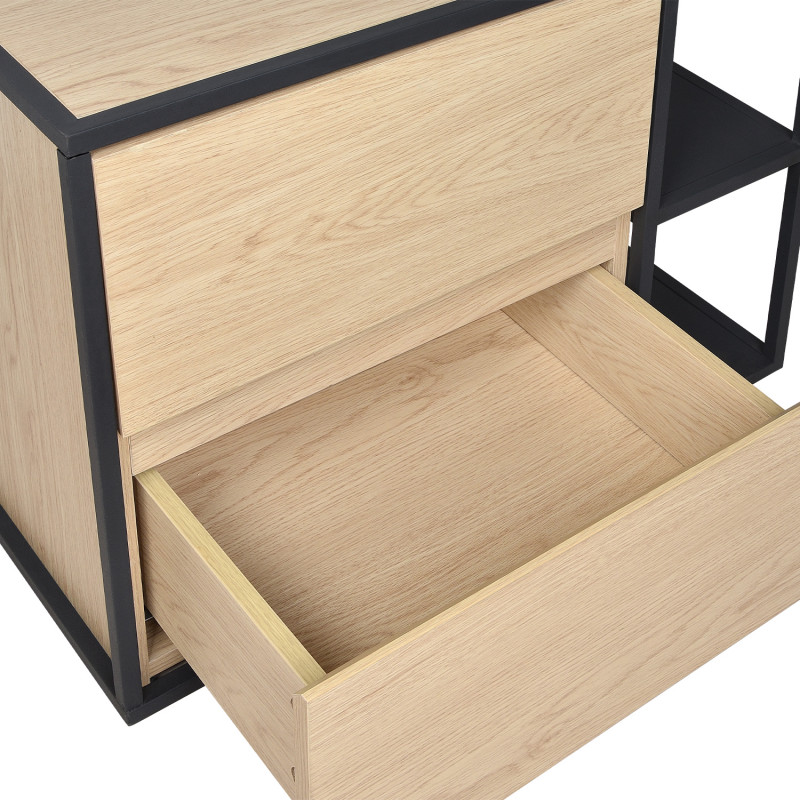 Meuble de salle de bain 70 cm EDISSON avec colonne, miroir et vasque