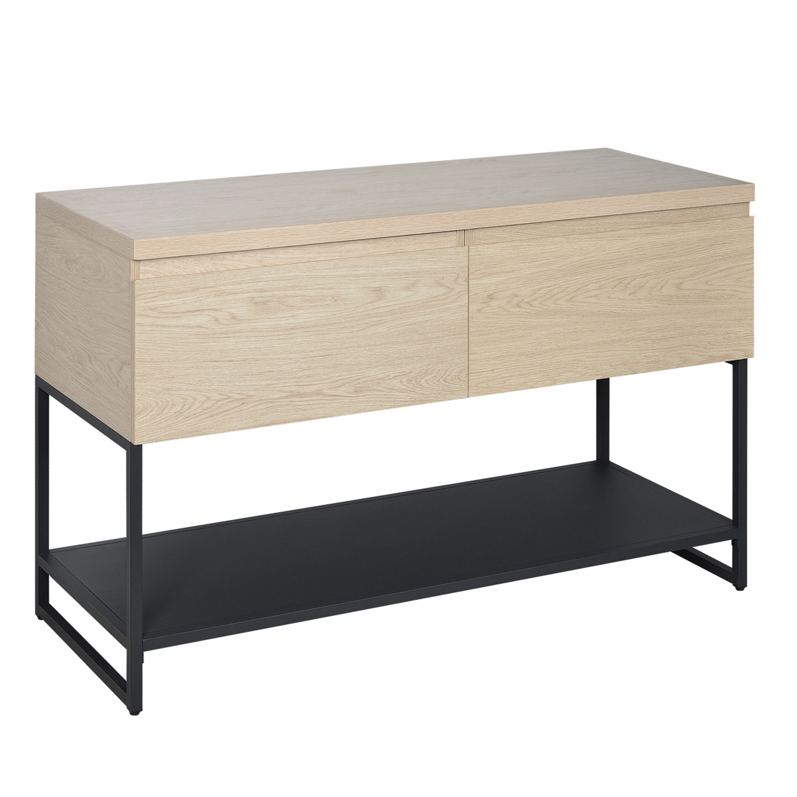 Meuble double caisson chêne et piètement sous vasque 120 cm WILL