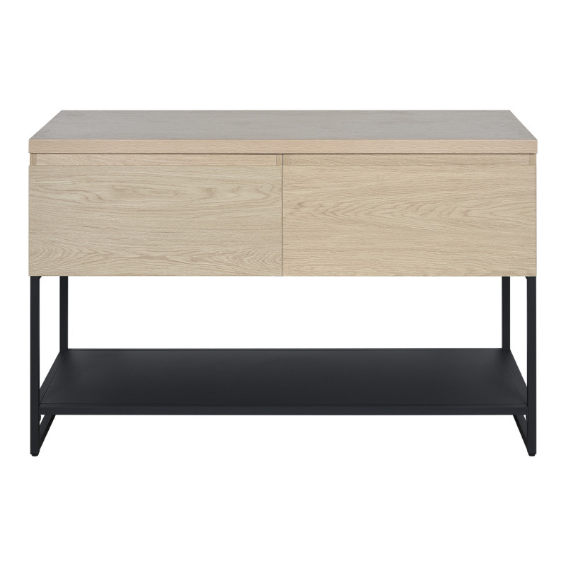 Meuble double caisson chêne et piètement sous vasque 120 cm WILL