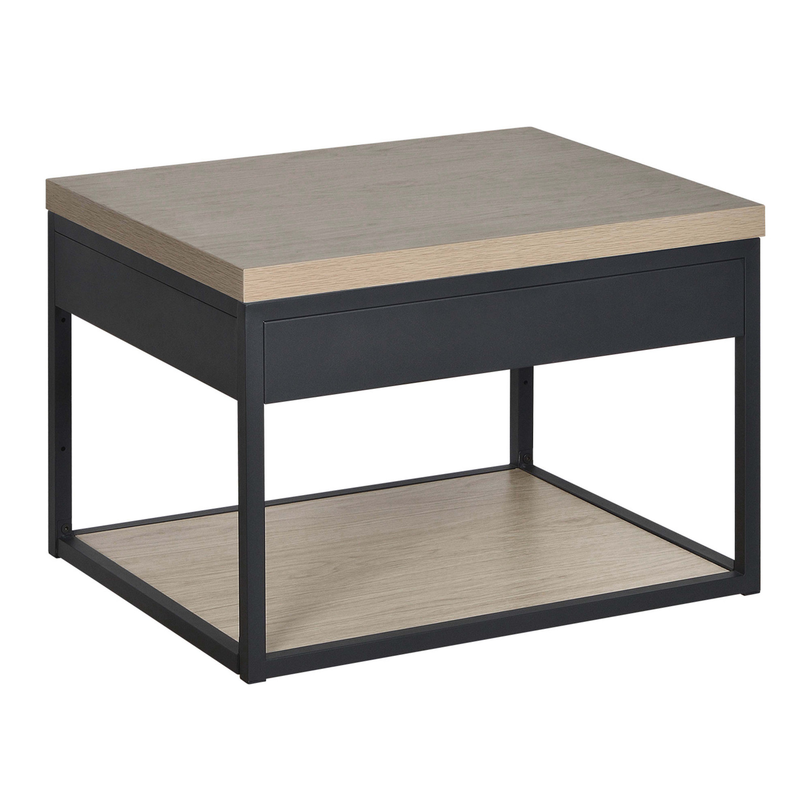 Meuble de salle de bain en métal et bois avec plan 60 cm WILL