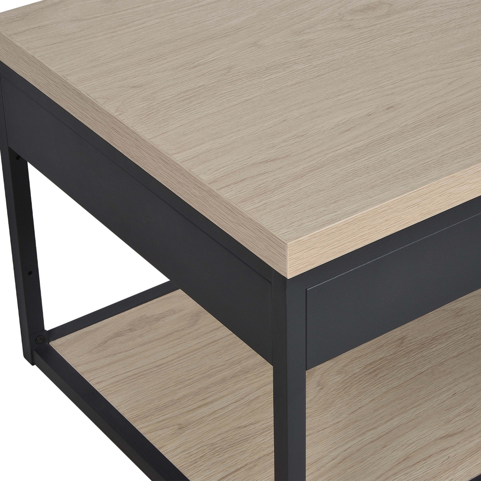 Meuble de salle de bain en métal et bois avec plan 60 cm WILL