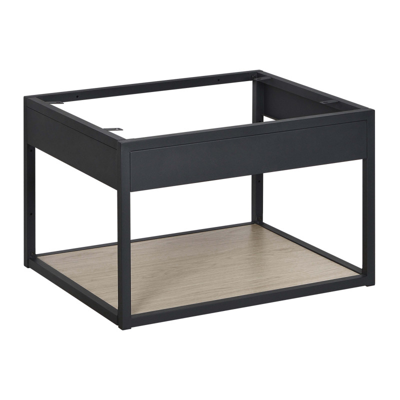 Meuble de salle de bain en métal et bois avec plan 60 cm WILL