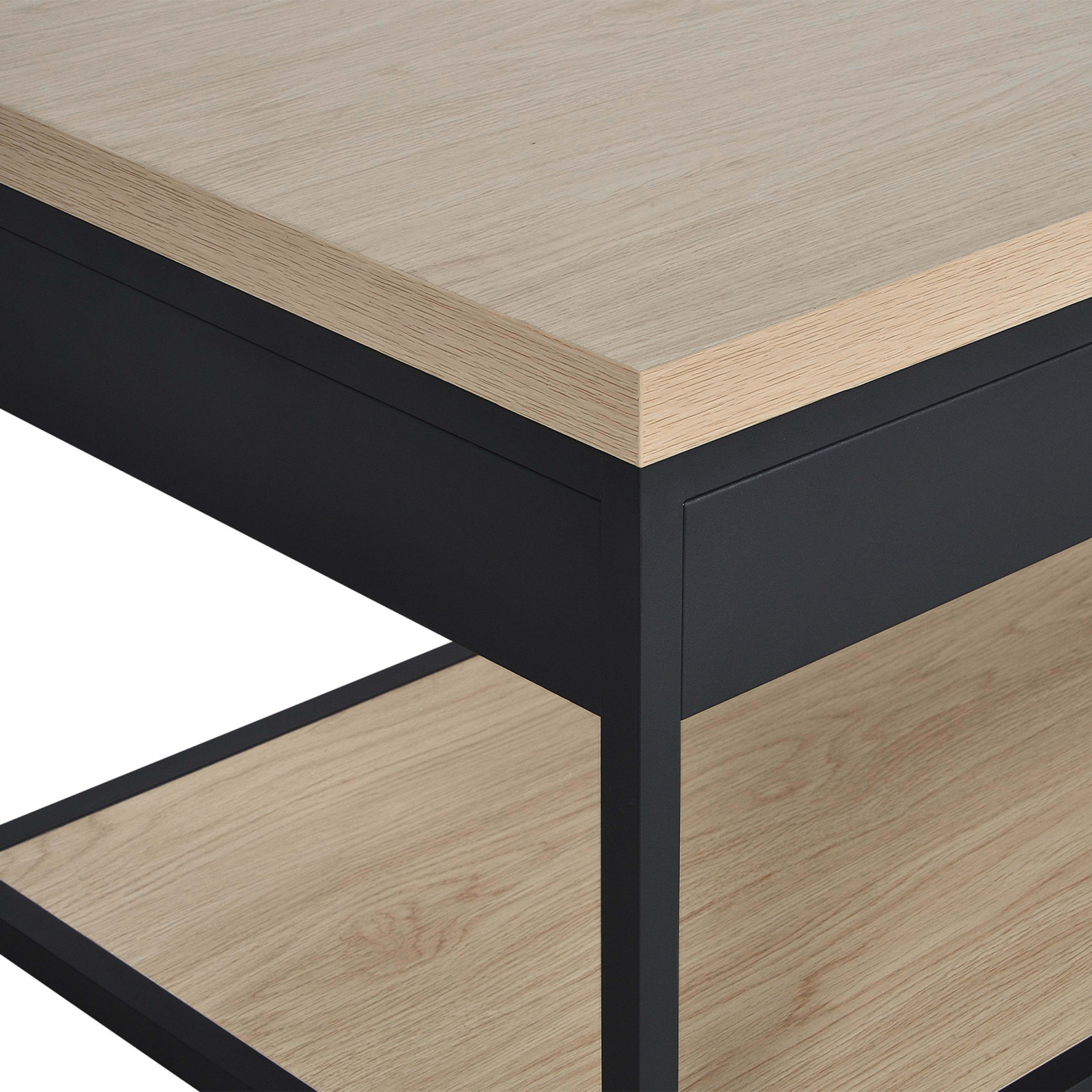 Meuble de salle de bain en métal et bois avec plan 120 cm WILL