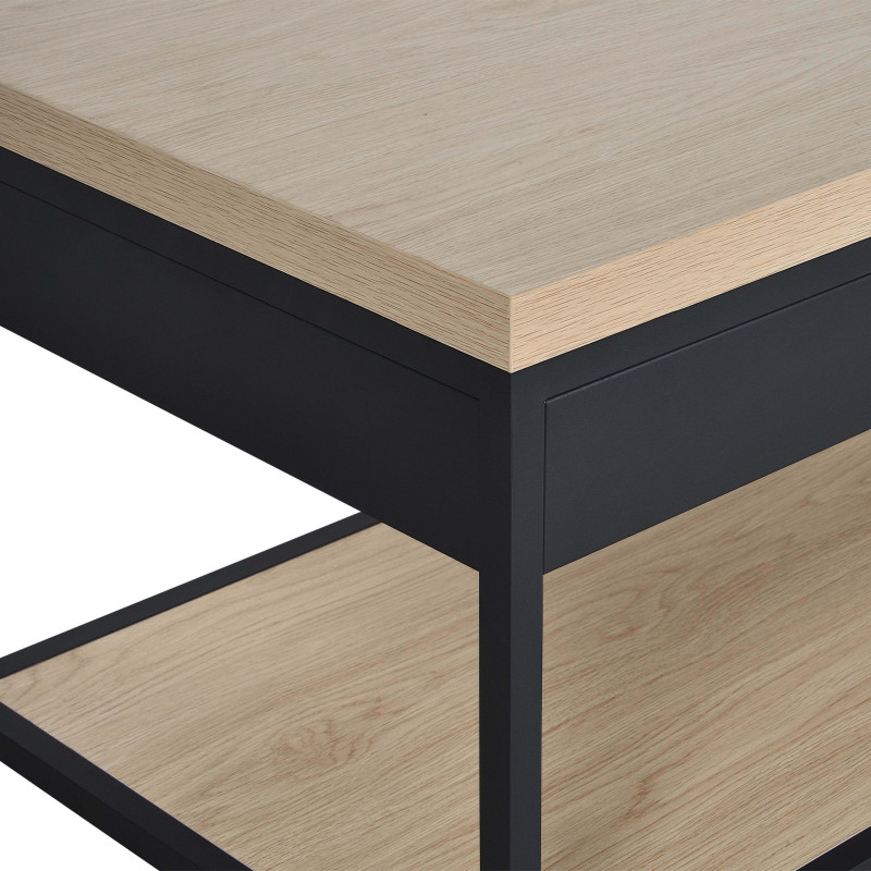 Meuble de salle de bain en métal et bois avec plan 120 cm WILL