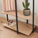Portant vêtements bois et métal L80 x H165 cm CROSS