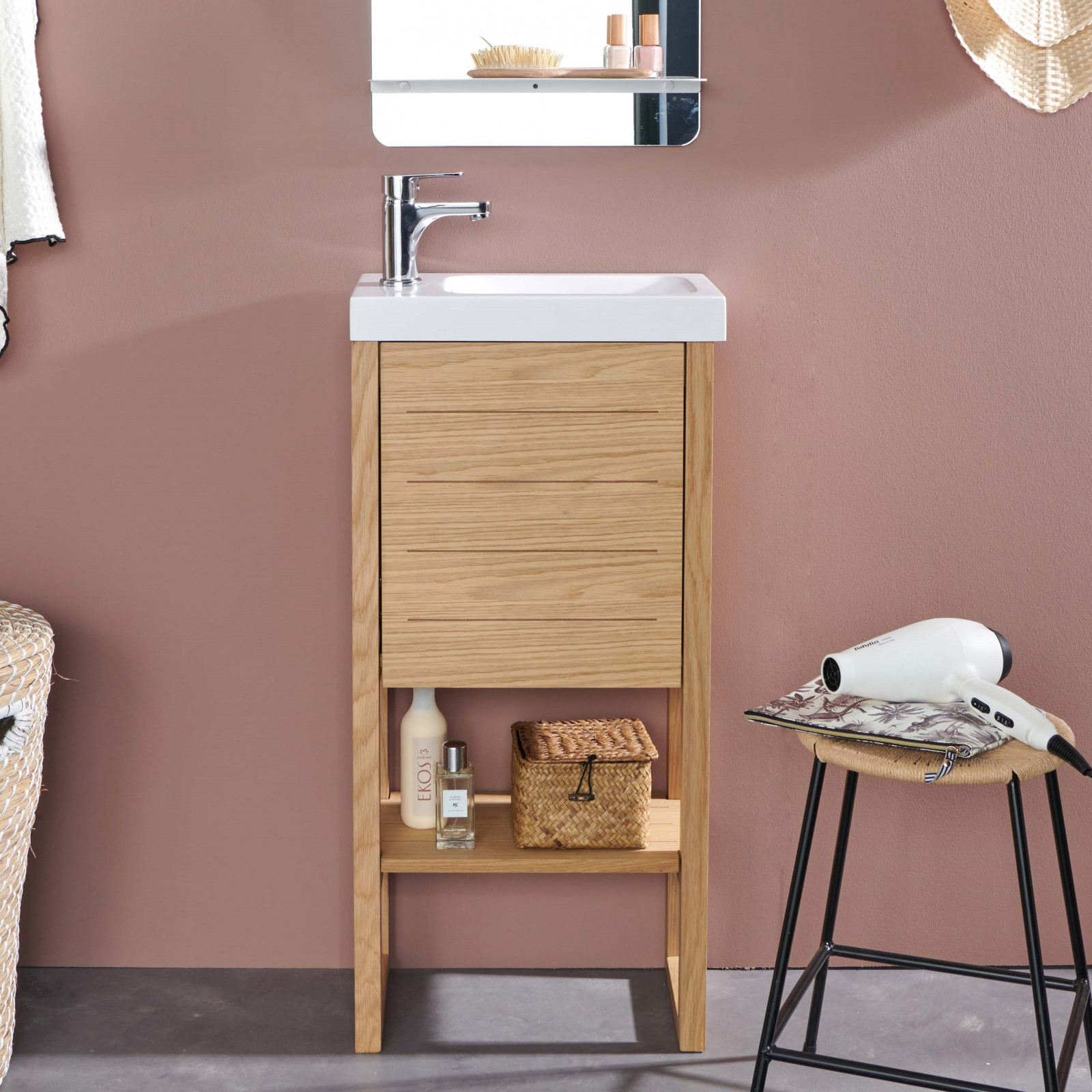 Meuble lave-mains vasque blanche ATOLL