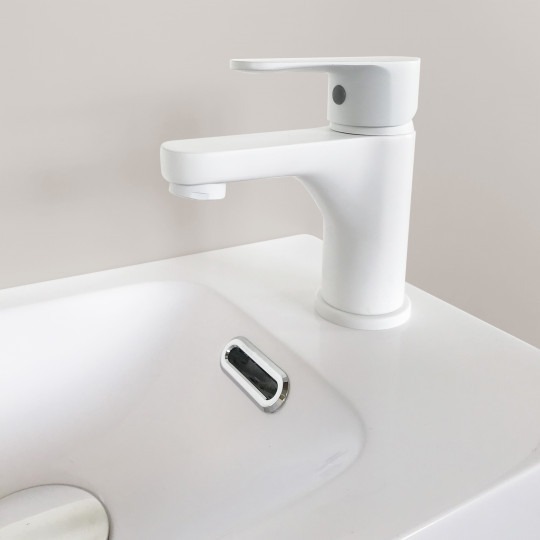 Robinet lave-mains blanc - Mitigeur eau chaude / eau froide FLIPO