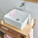 Meuble de salle de bain 60 cm HOPP avec colonne, miroir et vasque carrée COMA