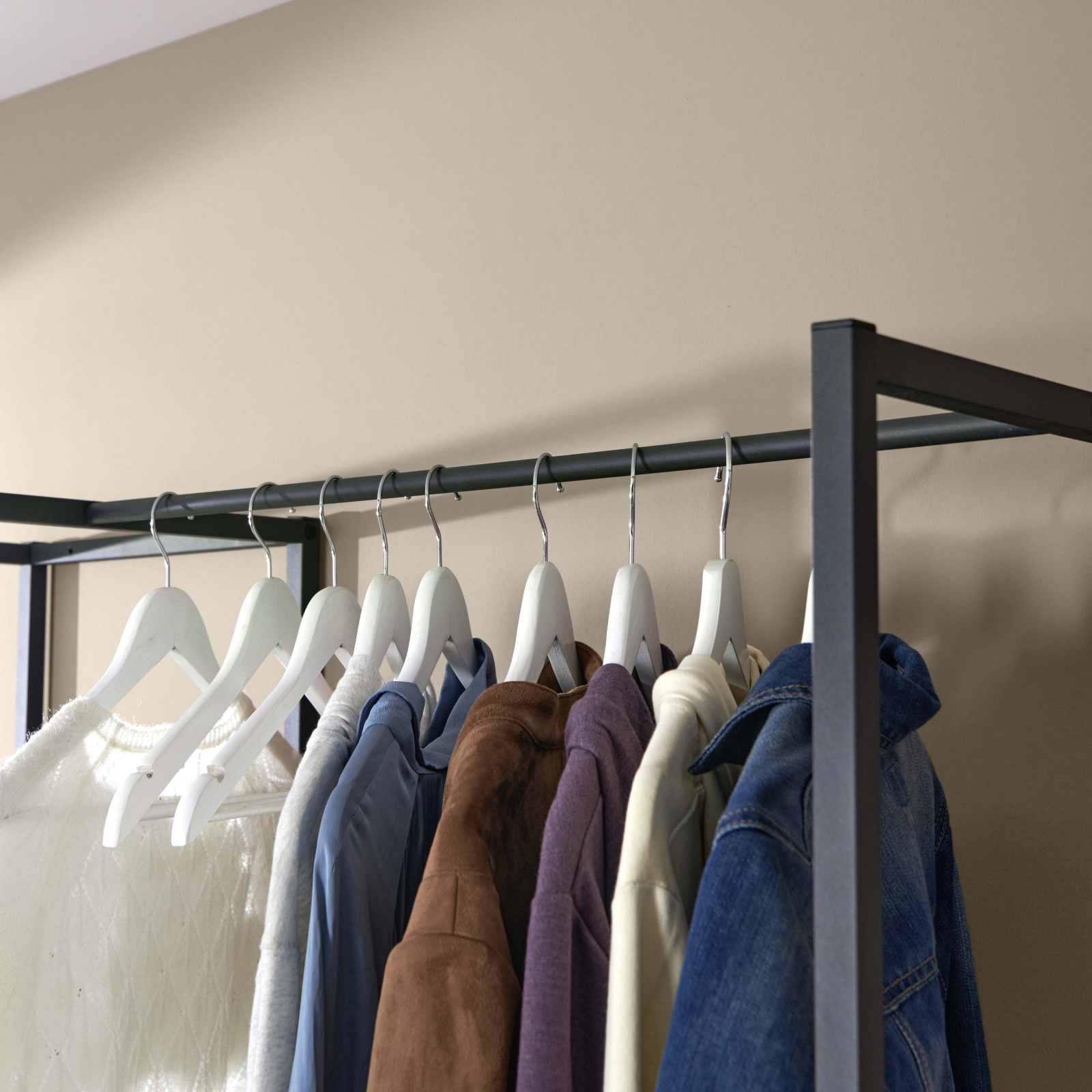 Portant vêtements bois et métal L120 x H200 cm KLEID