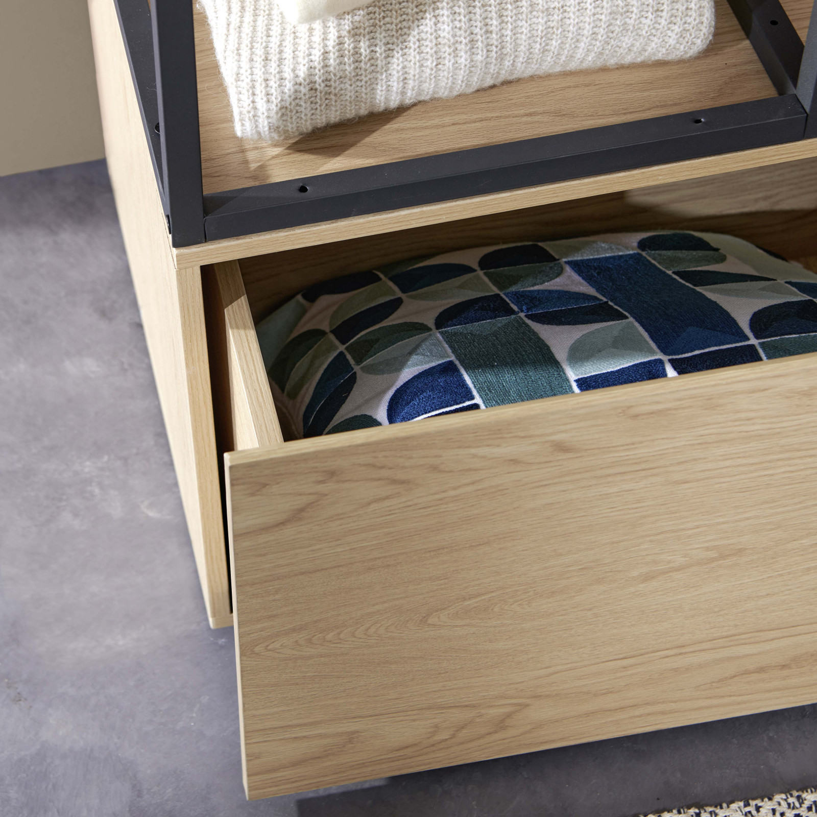 Portant vêtements bois et métal L120 x H200 cm KLEID