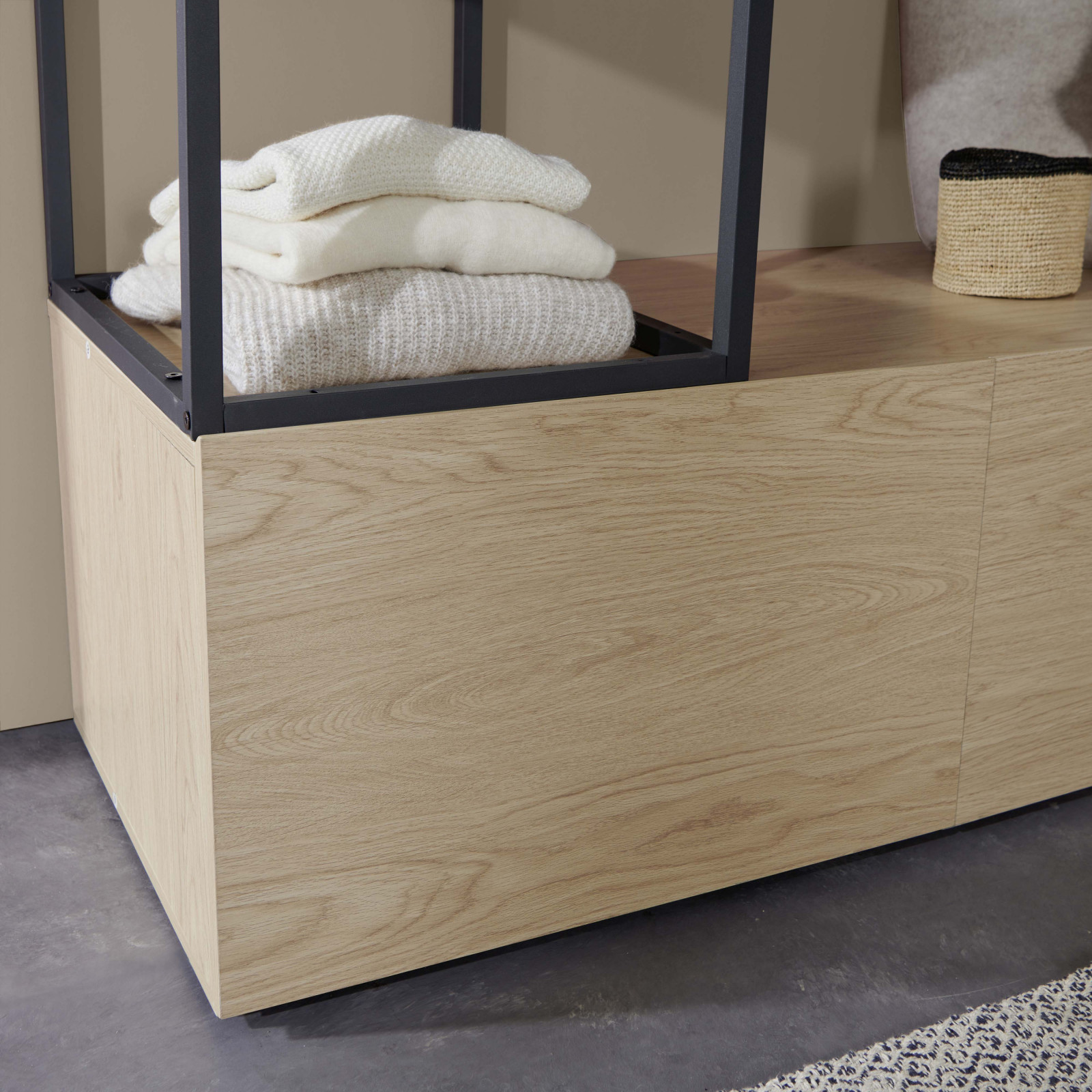 Portant vêtements bois et métal L240 x H200 cm KLEID - Lot de 2