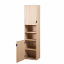 Meuble de salle de bain suspendu 140 cm STUDIO avec vasque, colonne et miroirs ronds