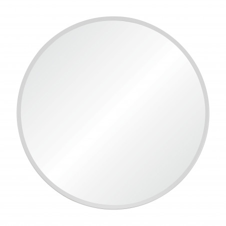 Miroir rond cadre métal blanc 60 cm EMA