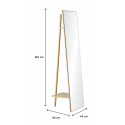 Portant vêtements miroir en bois L45 x H160 cm LIAM