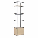 Portant vêtements fermé bois et métal NOIR L50 x H200 cm JUNE