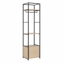 Portant vêtements fermé bois et métal NOIR L50 x H200 cm JUNE