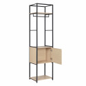 Portant vêtements fermé bois et métal NOIR L50 x H200 cm JUNE
