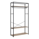 Portant vêtements bois et métal NOIR L110 x H200cm JUNE