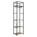 Portant vêtements en bois et métal NOIR L50 x H200cm JUNE