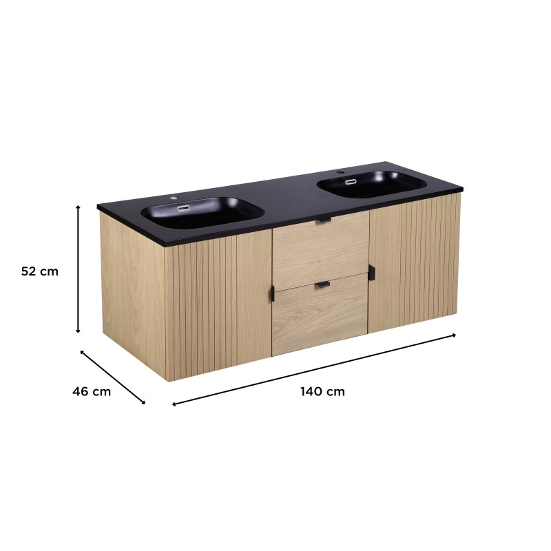 Meuble de salle de bain 140 cm STUDIO