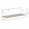 Penderie étagère murale bois et métal blanc L90 cm NELO