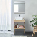 Meuble de salle de bain 60 cm VOLLO avec miroir et vasque